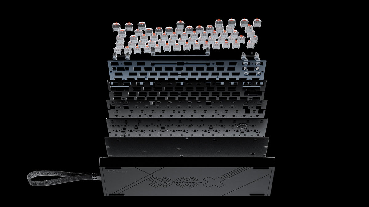 QwertyKey QK61 HE-AL Shadow – mágneses Hall Effect gamer billentyűzet, Rapid Trigger, Snap Tap, Full RGB