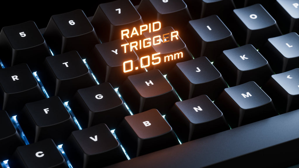 QwertyKey QK61 HE-AL Shadow – mágneses Hall Effect gamer billentyűzet, Rapid Trigger, Snap Tap, Full RGB