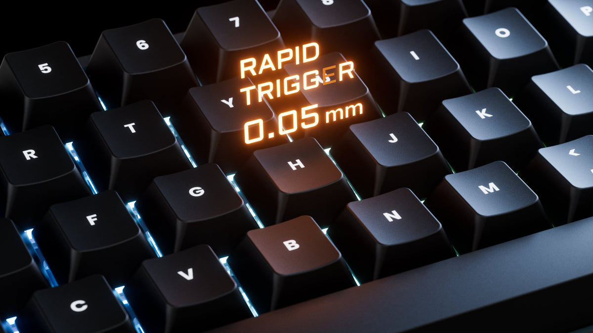 QwertyKey QK61 HE-AL Shadow – mágneses Hall Effect gamer billentyűzet, Rapid Trigger, Snap Tap, Full RGB