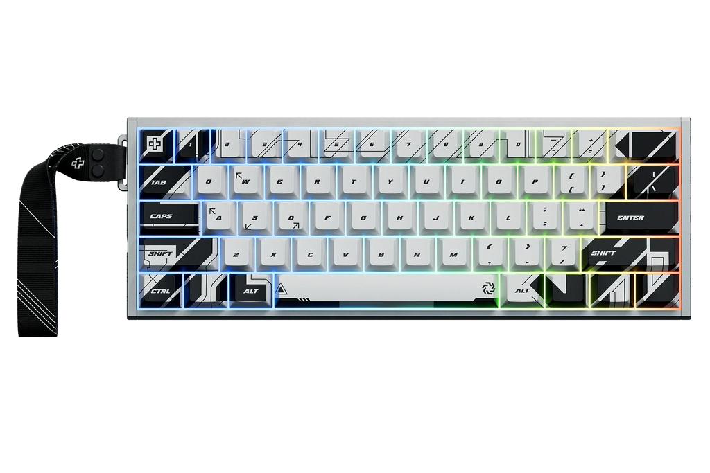 QwertyKey QK61 HE-AL Vector – mágneses Hall Effect gamer billentyűzet, Rapid Trigger, Snap Tap, Full RGB