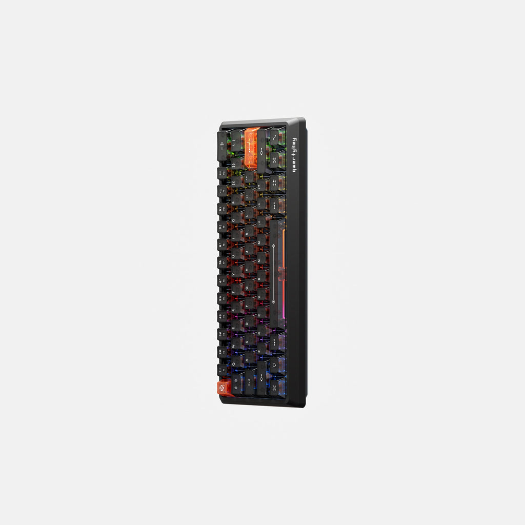 QwertyKey QK61 HE Phantom Black – mágneses Hall Effect gamer billentyűzet, Rapid Trigger, Snap Tap, Full RGB