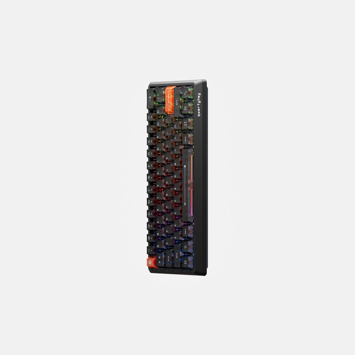 QwertyKey QK61 HE Phantom Black – mágneses Hall Effect gamer billentyűzet, Rapid Trigger, Snap Tap, Full RGB