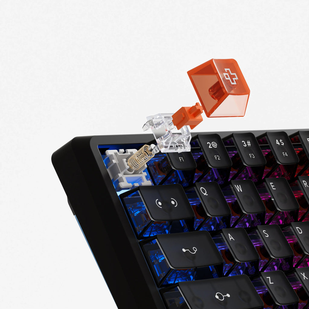 QwertyKey QK61 HE Phantom Black – mágneses Hall Effect gamer billentyűzet, Rapid Trigger, Snap Tap, Full RGB