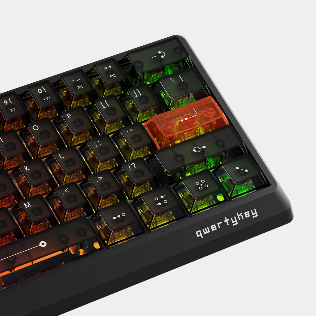QwertyKey QK61 HE Phantom Black – mágneses Hall Effect gamer billentyűzet, Rapid Trigger, Snap Tap, Full RGB