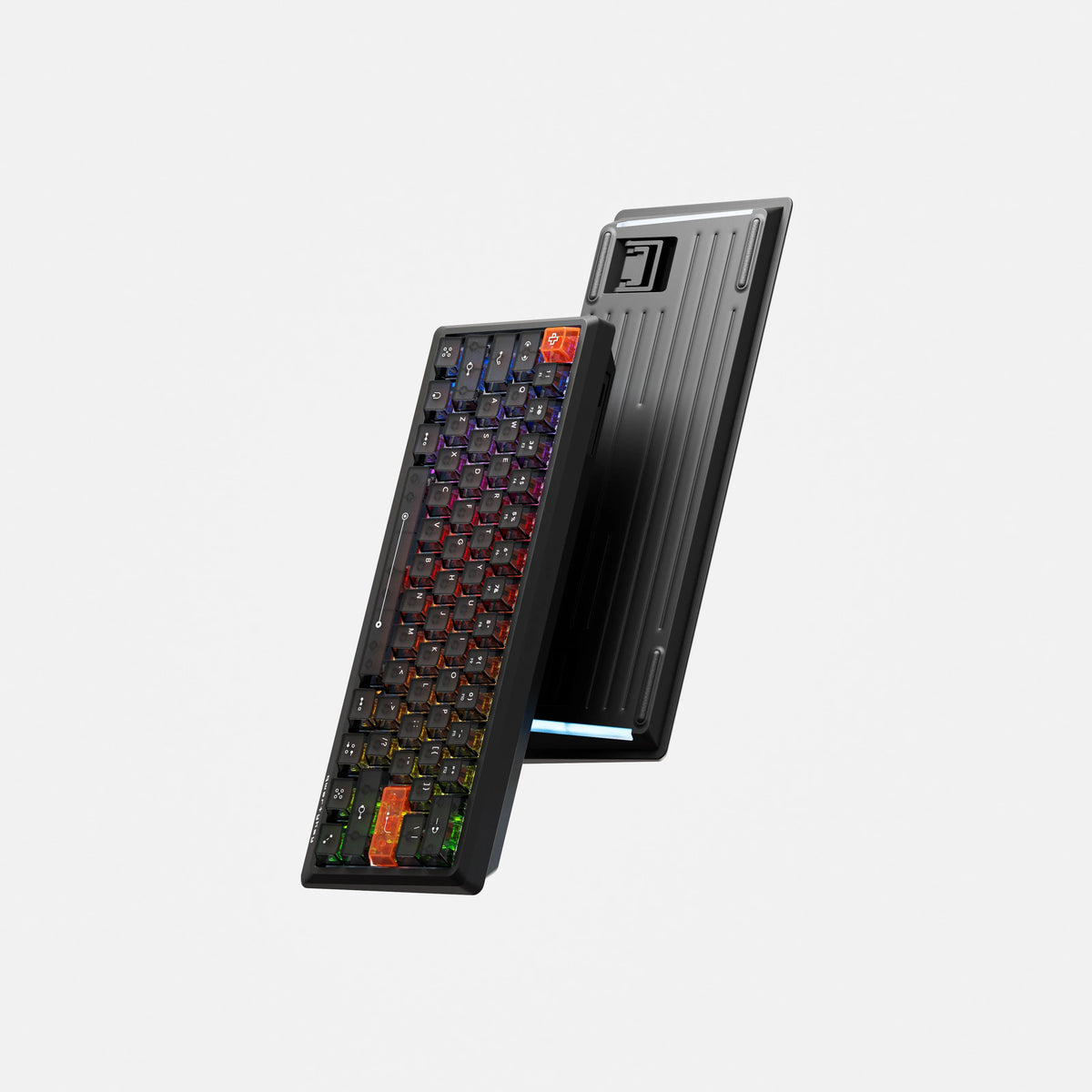 QwertyKey QK61 HE Phantom Black – mágneses Hall Effect gamer billentyűzet, Rapid Trigger, Snap Tap, Full RGB
