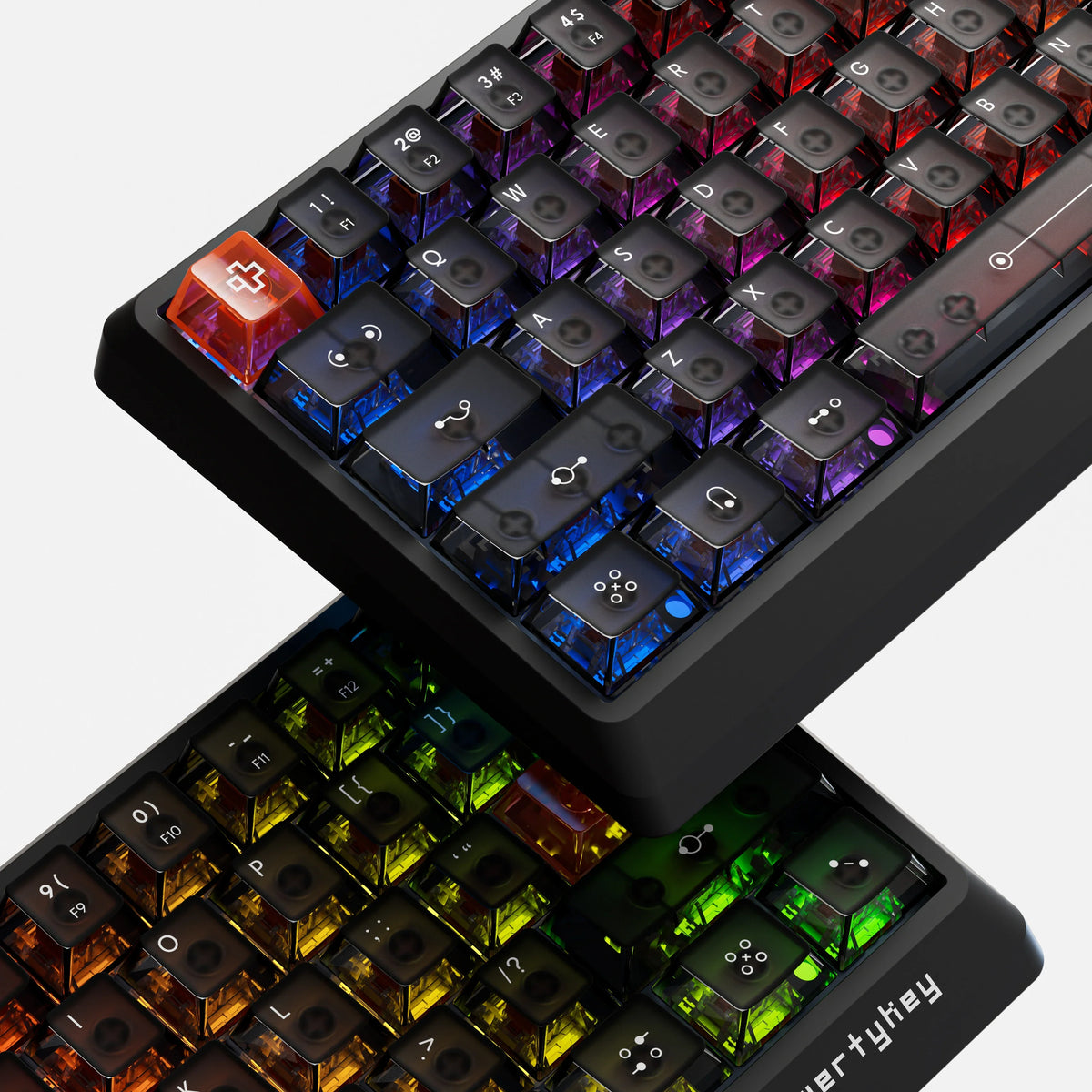 QwertyKey QK61 HE Phantom Black – mágneses Hall Effect gamer billentyűzet, Rapid Trigger, Snap Tap, Full RGB
