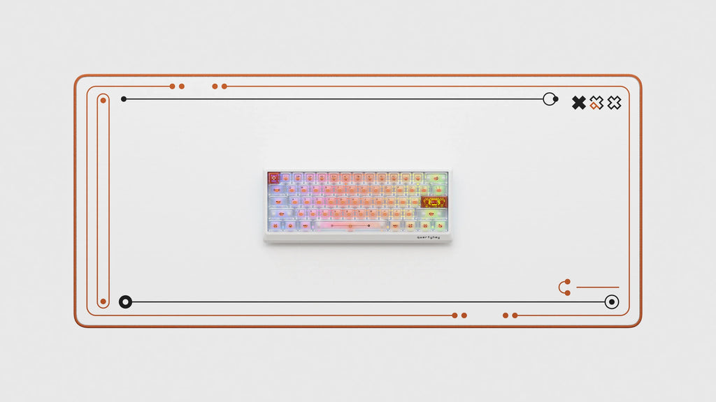 QwertyKey QK61 HE Phantom White – mágneses Hall Effect gamer billentyűzet, Rapid Trigger, Snap Tap, Full RGB