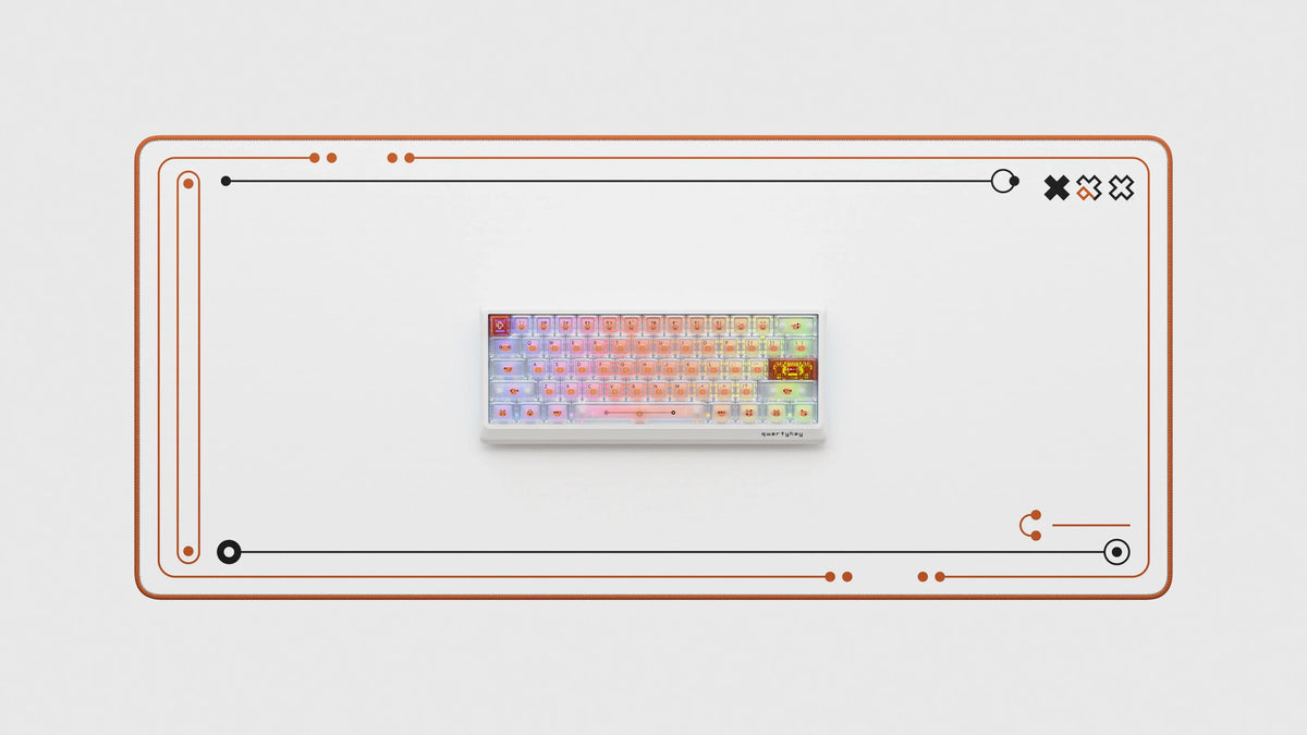 QwertyKey QK61 HE Phantom White – mágneses Hall Effect gamer billentyűzet, Rapid Trigger, Snap Tap, Full RGB