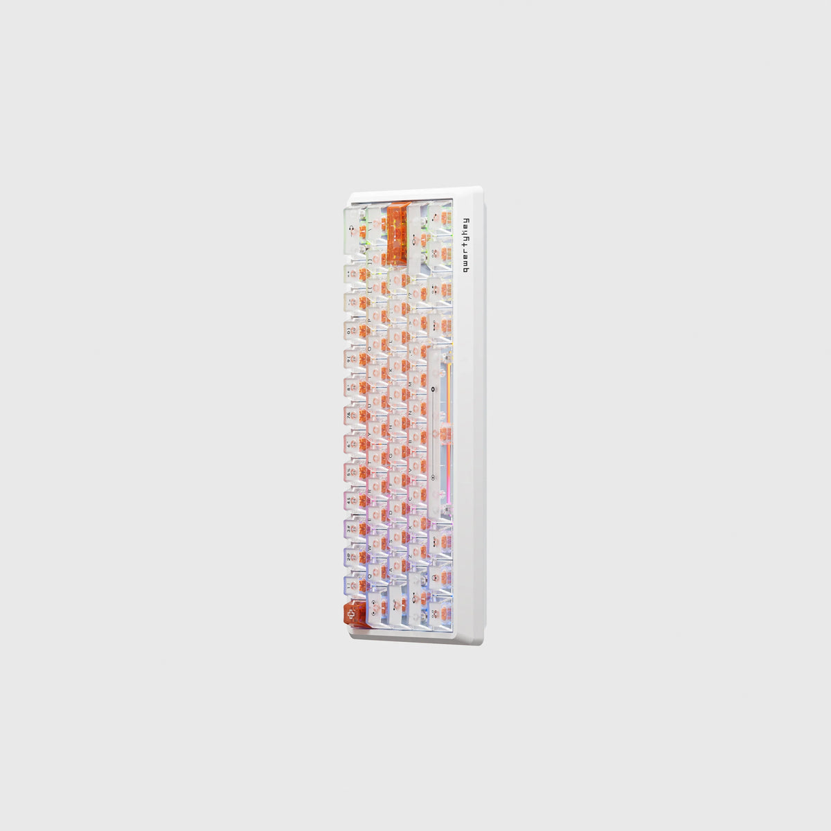 QwertyKey QK61 HE Phantom White – mágneses Hall Effect gamer billentyűzet, Rapid Trigger, Snap Tap, Full RGB