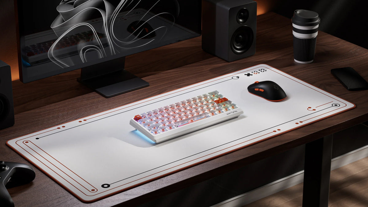 QwertyKey QK61 HE Phantom White – mágneses Hall Effect gamer billentyűzet, Rapid Trigger, Snap Tap, Full RGB
