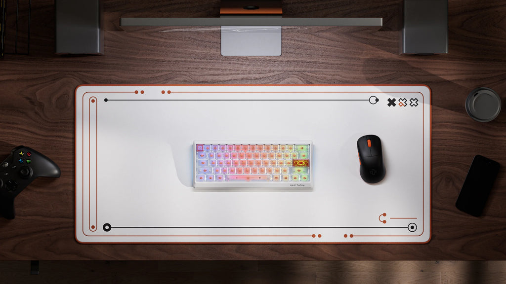 QwertyKey QK61 HE Phantom White – mágneses Hall Effect gamer billentyűzet, Rapid Trigger, Snap Tap, Full RGB