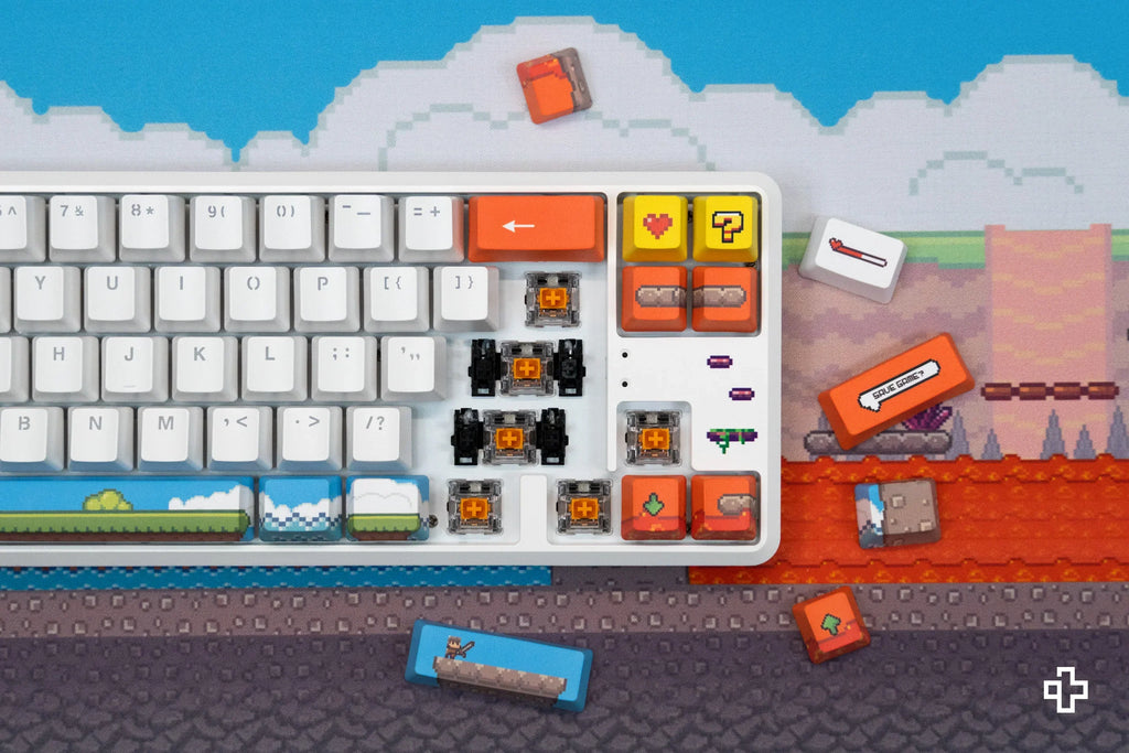 QwertyKey65 Arcade – mechanikus gamer billentyűzet, hot-swap, Full RGB