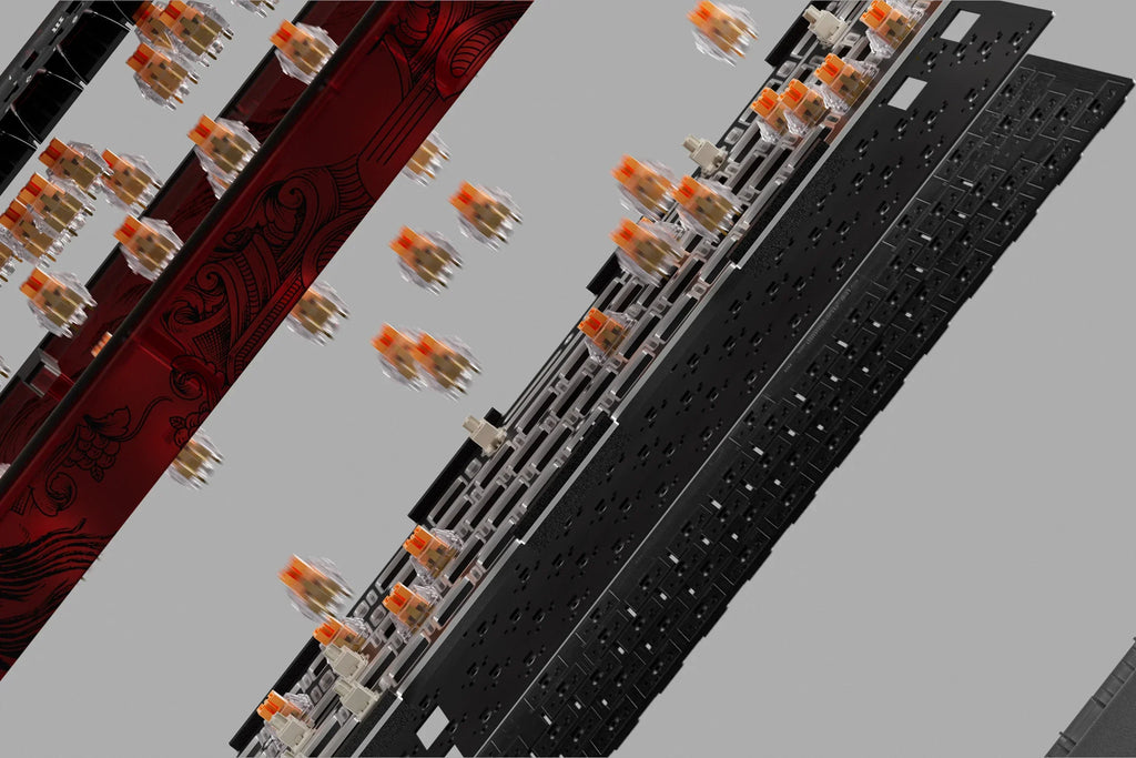 QwertyKey65 Pro Dracula – vezeték nélküli mechanikus gamer billentyűzet, hot-swap, Full RGB, VIA