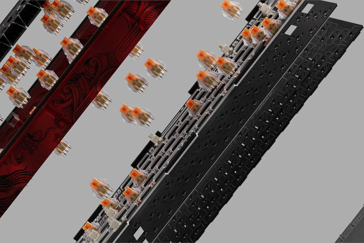 QwertyKey65 Pro Dracula – vezeték nélküli mechanikus gamer billentyűzet, hot-swap, Full RGB, VIA