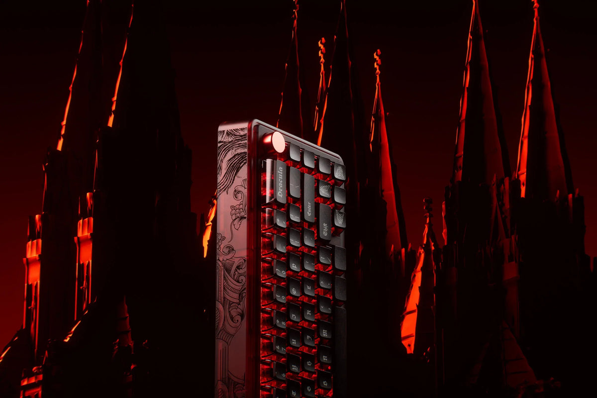 QwertyKey65 Pro Dracula – vezeték nélküli mechanikus gamer billentyűzet, hot-swap, Full RGB, VIA