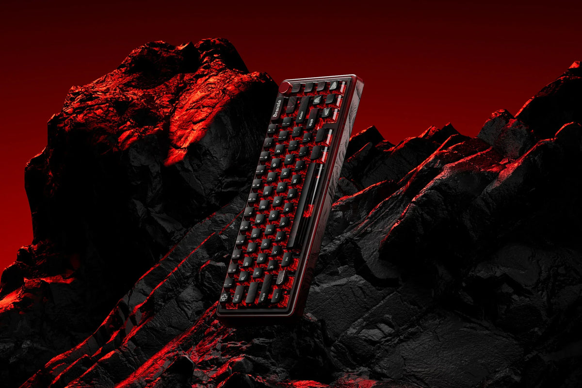 QwertyKey65 Pro Dracula – vezeték nélküli mechanikus gamer billentyűzet, hot-swap, Full RGB, VIA