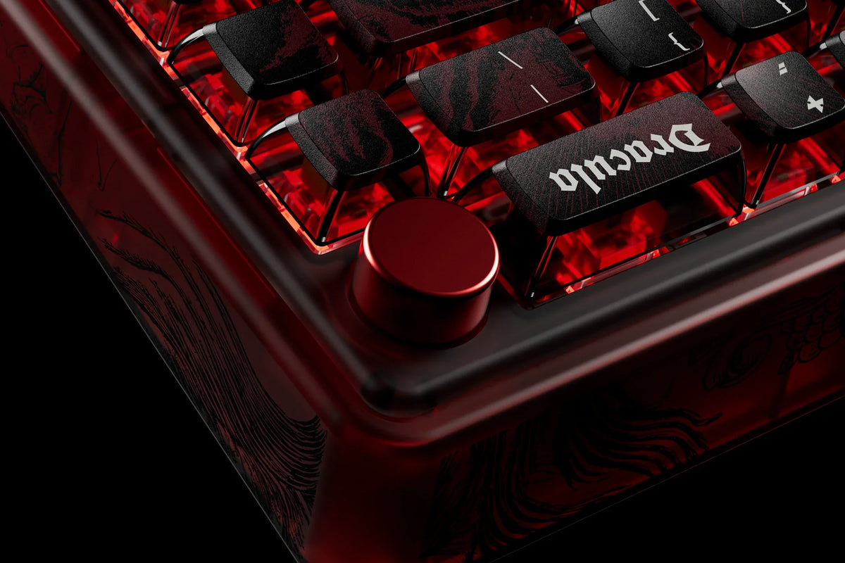QwertyKey65 Pro Dracula – vezeték nélküli mechanikus gamer billentyűzet, hot-swap, Full RGB, VIA
