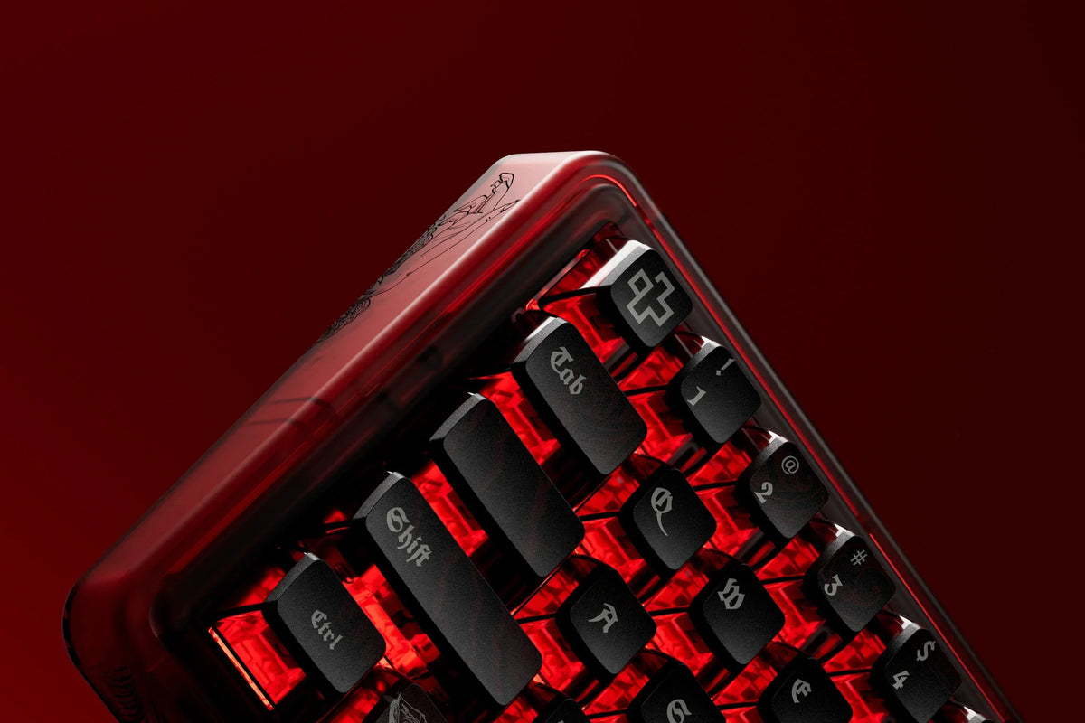 QwertyKey65 Pro Dracula – vezeték nélküli mechanikus gamer billentyűzet, hot-swap, Full RGB, VIA