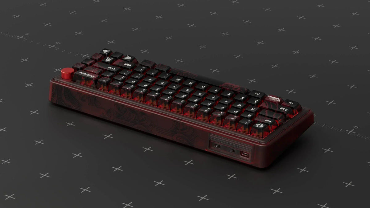 QwertyKey65 Pro Dracula – vezeték nélküli mechanikus gamer billentyűzet, hot-swap, Full RGB, VIA