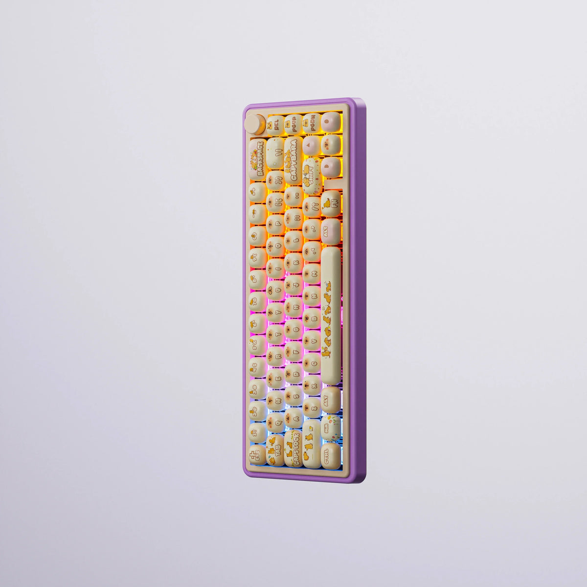 QwertyKey65 Pro Capybara Limited Edition – vezeték nélküli mechanikus gamer billentyűzet, hot-swap, Full RGB, VIA