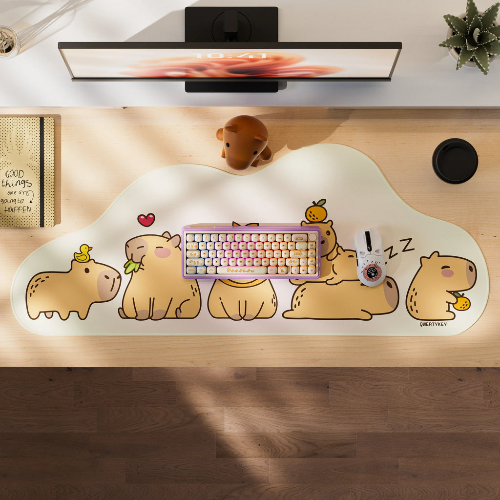 QwertyKey65 Pro Capybara Limited Edition – vezeték nélküli mechanikus gamer billentyűzet, hot-swap, Full RGB, VIA