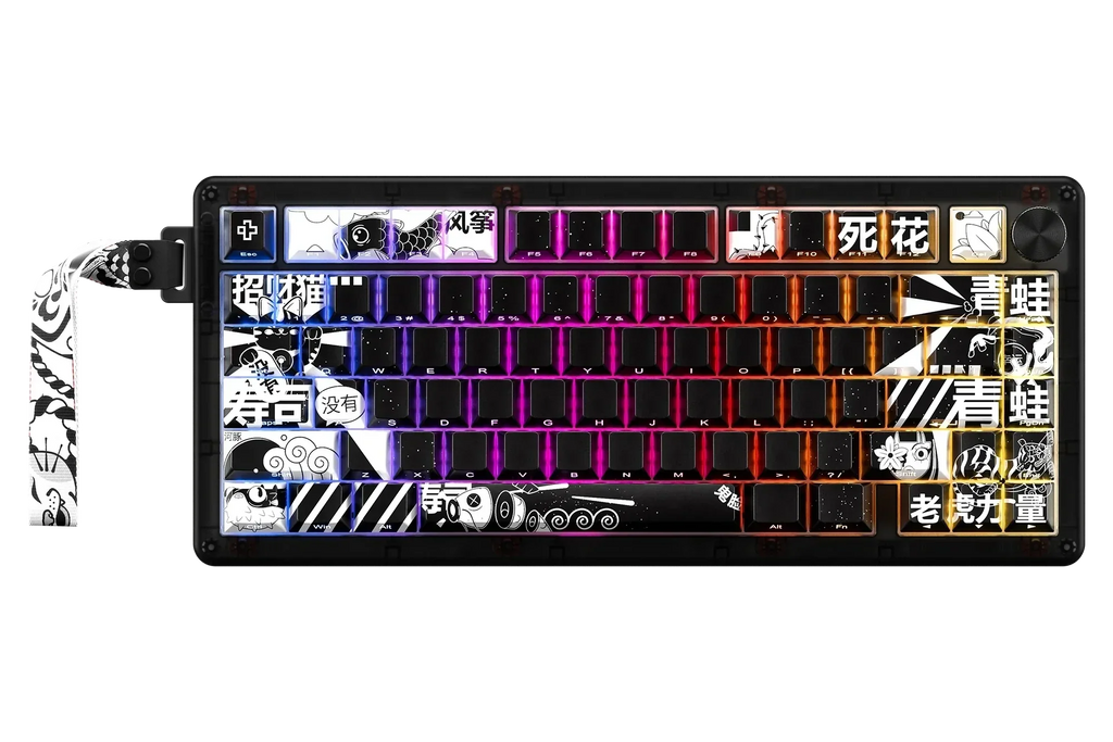QwertyKey75 HE Momo – mágneses Hall Effect gamer billentyűzet, Rapid Trigger, Snap Tap, Full RGB