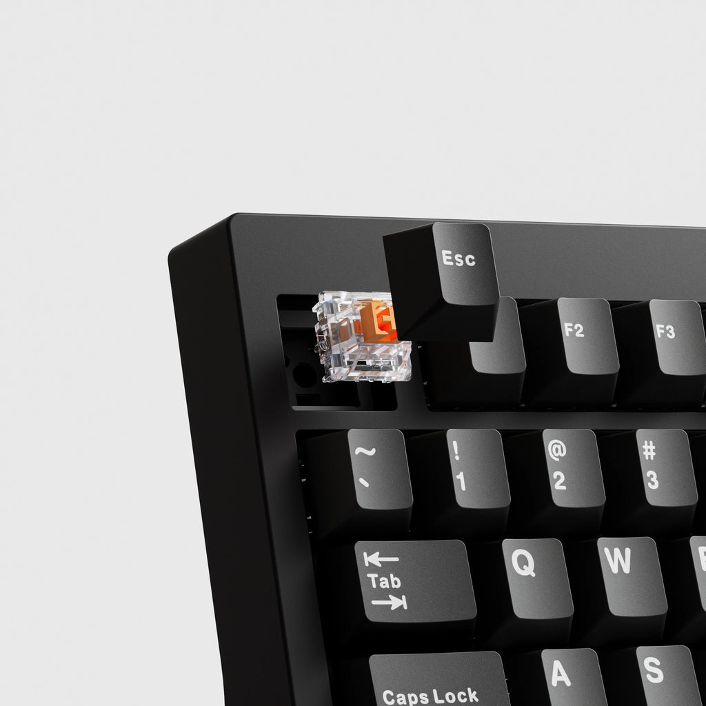 QwertyKey75 Pro V2 Black – vezeték nélküli mechanikus gamer billentyűzet, hot-swap, Full RGB, webes szoftver, gasket mount
