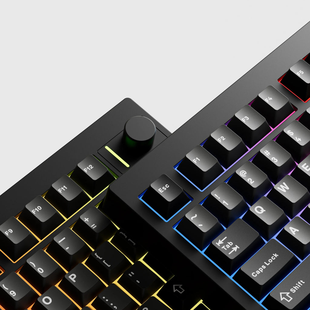 QwertyKey75 Pro V2 Black – vezeték nélküli mechanikus gamer billentyűzet, hot-swap, Full RGB, webes szoftver, gasket mount