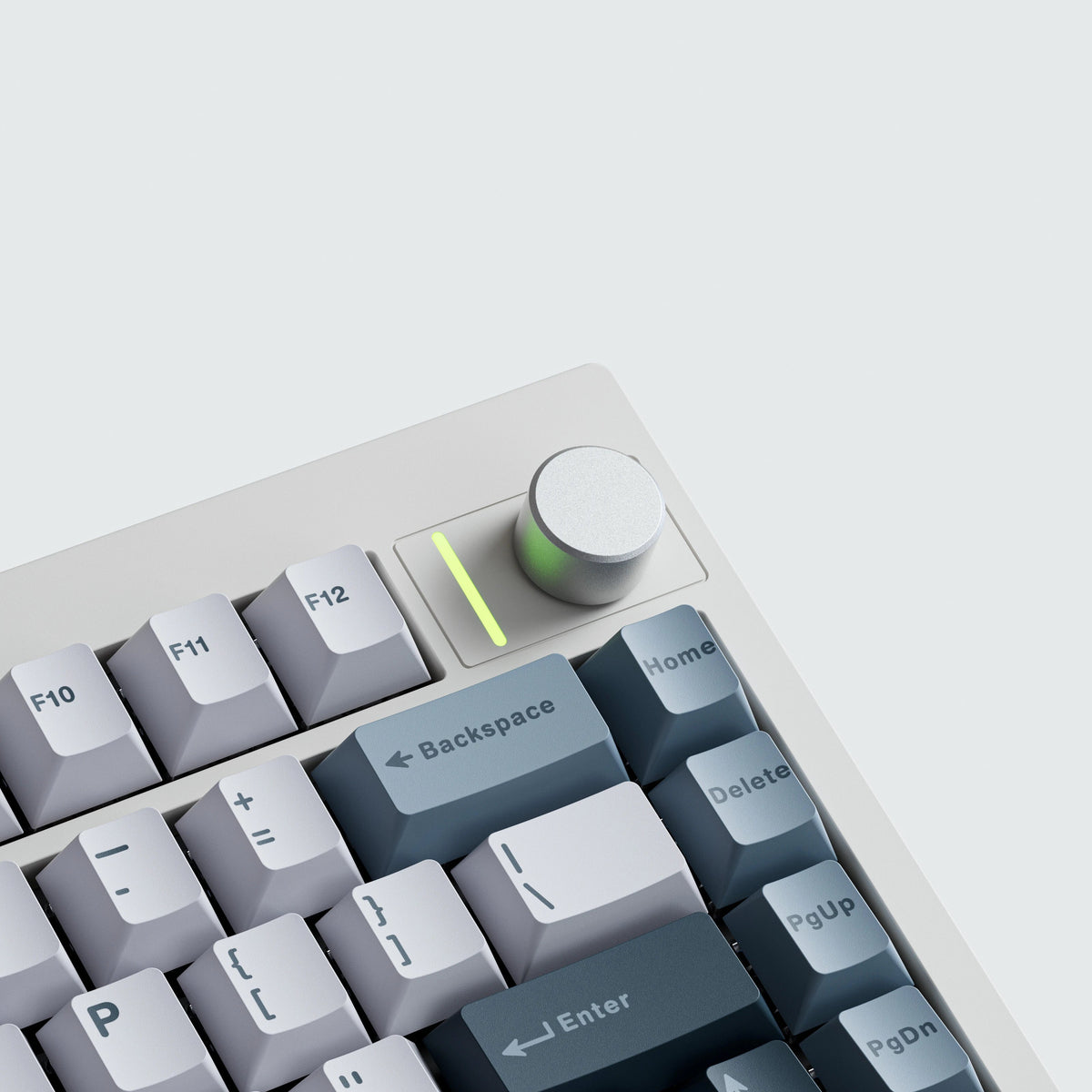 QwertyKey75 Pro V2 White – vezeték nélküli mechanikus gamer billentyűzet, hot-swap, Full RGB, webes szoftver, gasket mount