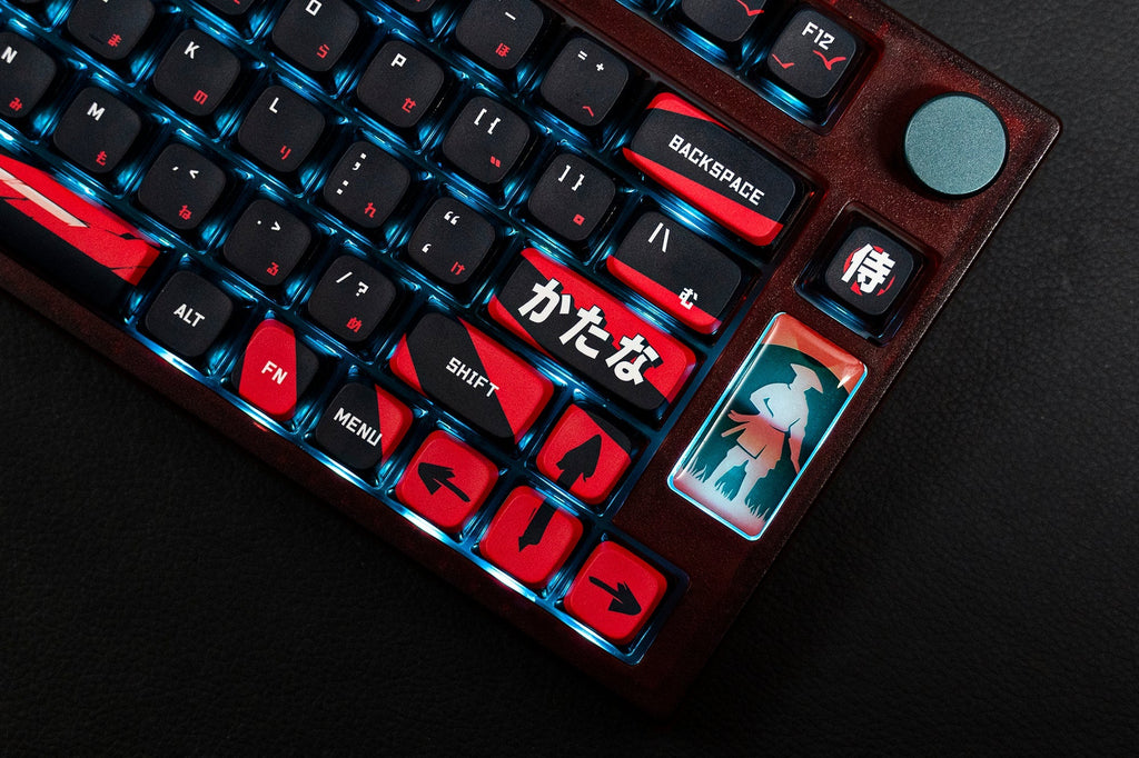 QwertyKey75 Samurai – vezeték nélküli mechanikus gamer billentyűzet, hot-swap, Full RGB, QMK/VIA, gasket mount