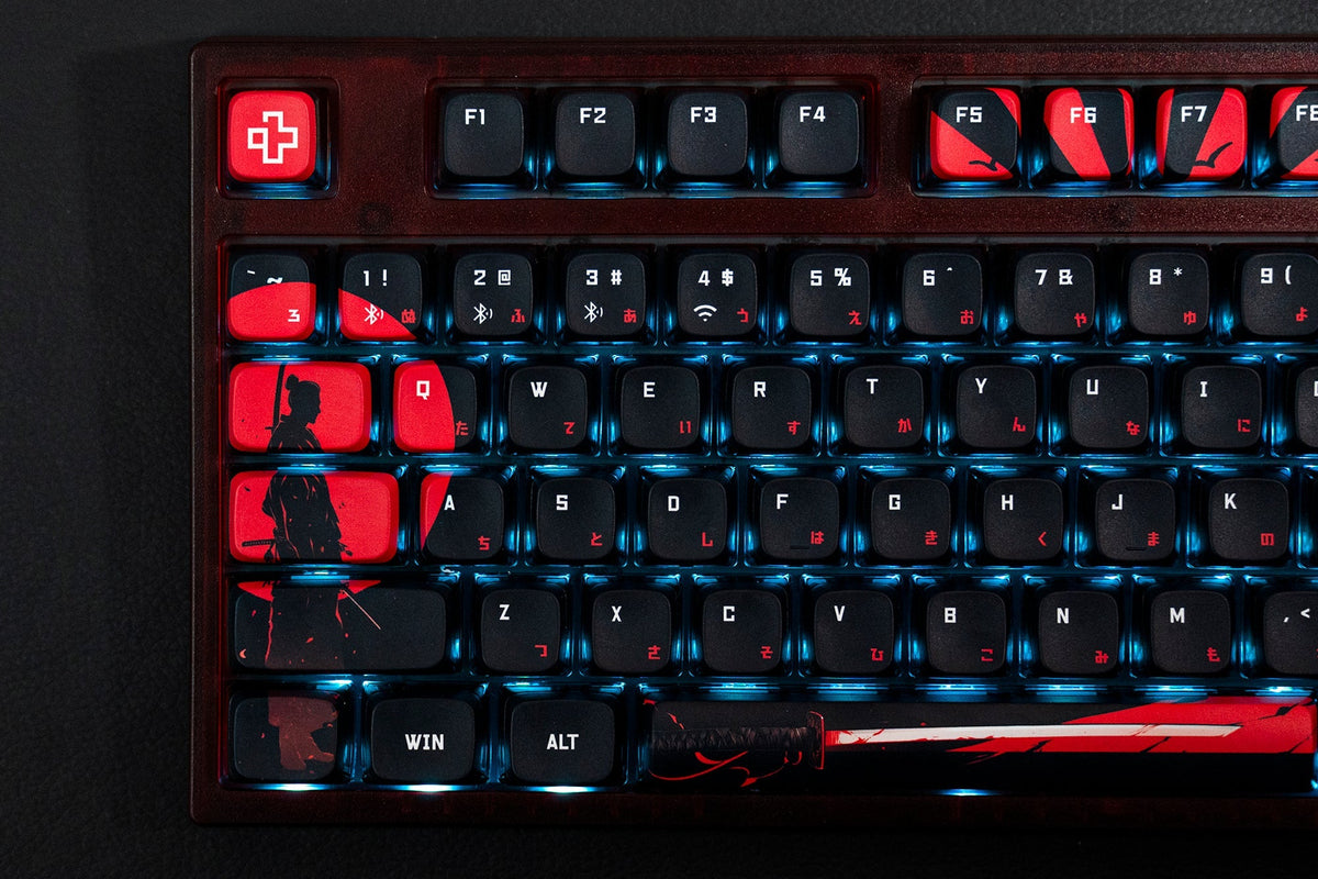 QwertyKey75 Samurai – vezeték nélküli mechanikus gamer billentyűzet, hot-swap, Full RGB, QMK/VIA, gasket mount