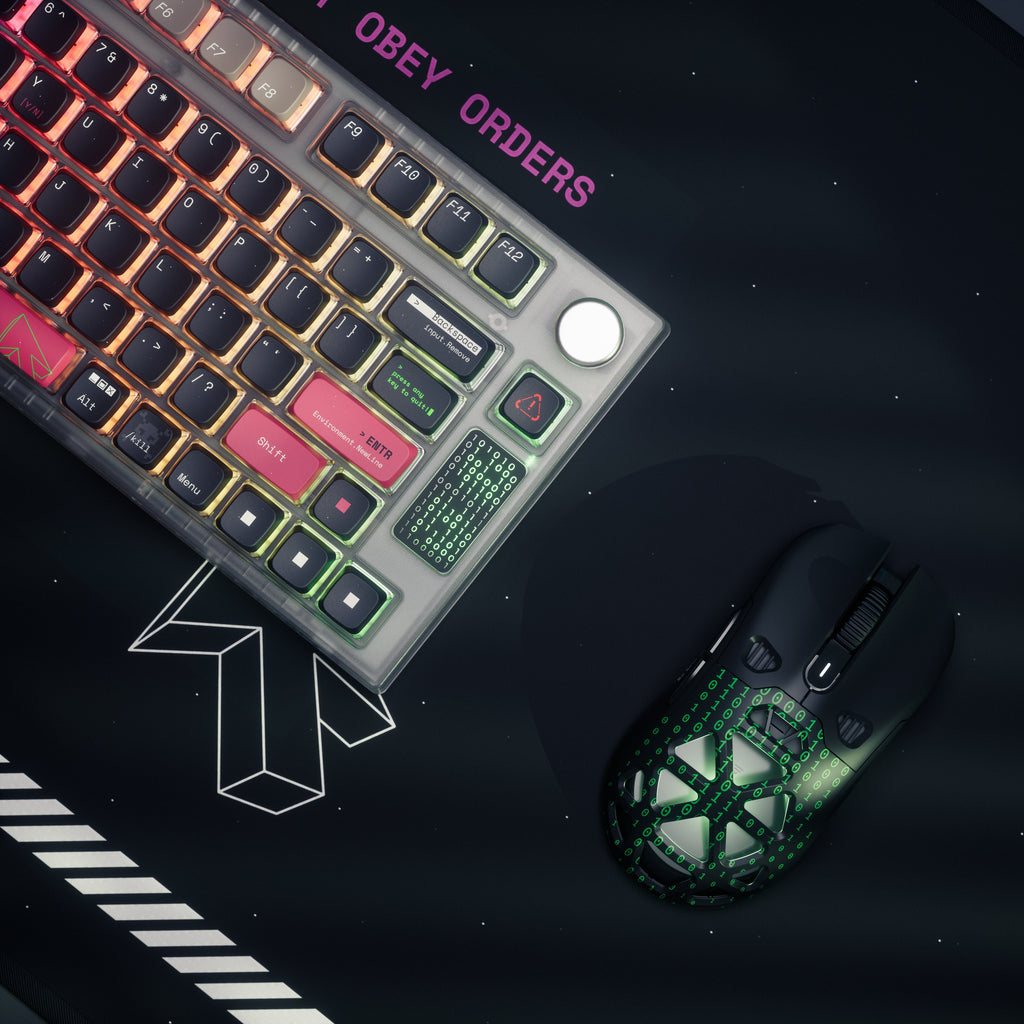 QwertyKey75 Terminal – vezeték nélküli mechanikus gamer billentyűzet, hot-swap, Full RGB, QMK/VIA, gasket mount