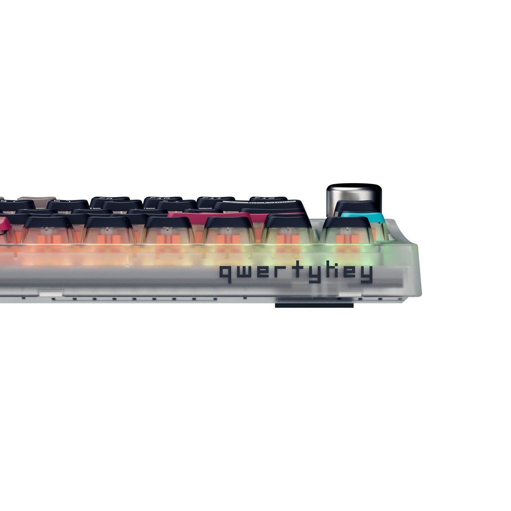 QwertyKey75 Terminal – vezeték nélküli mechanikus gamer billentyűzet, hot-swap, Full RGB, QMK/VIA, gasket mount