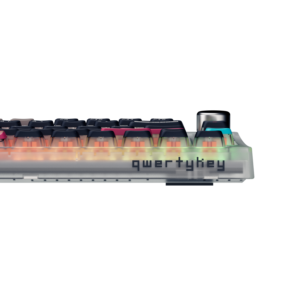 QwertyKey75 Terminal – vezeték nélküli mechanikus gamer billentyűzet, hot-swap, Full RGB, QMK/VIA, gasket mount