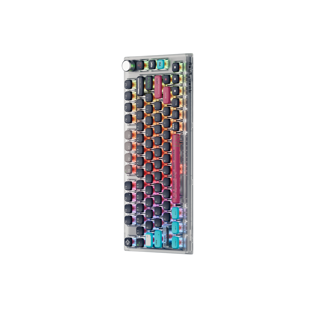 QwertyKey75 Terminal – vezeték nélküli mechanikus gamer billentyűzet, hot-swap, Full RGB, QMK/VIA, gasket mount