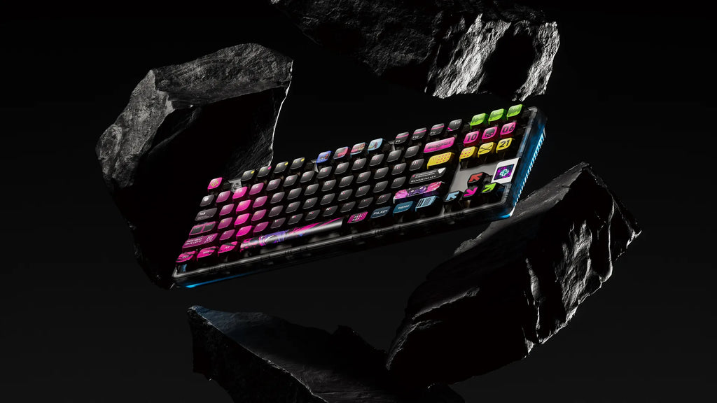QwertyKey80 War – vezeték nélküli mechanikus gamer billentyűzet kijelzővel, hot-swap, Full RGB, QMK/VIA, gasket mount