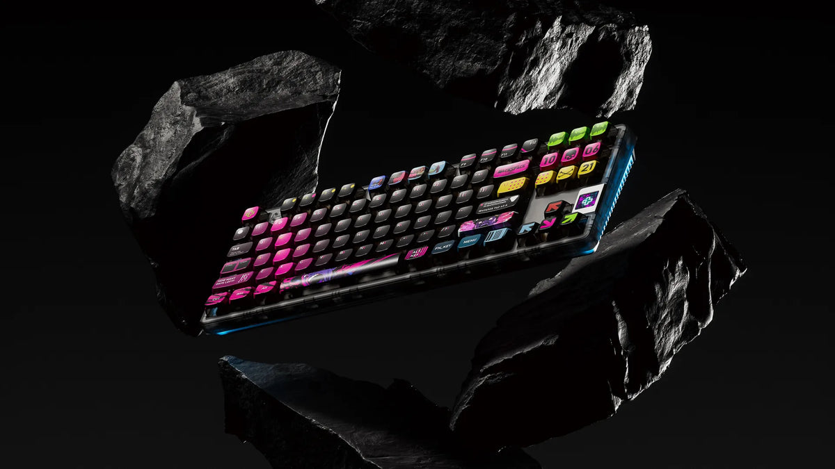 QwertyKey80 War – vezeték nélküli mechanikus gamer billentyűzet kijelzővel, hot-swap, Full RGB, QMK/VIA, gasket mount
