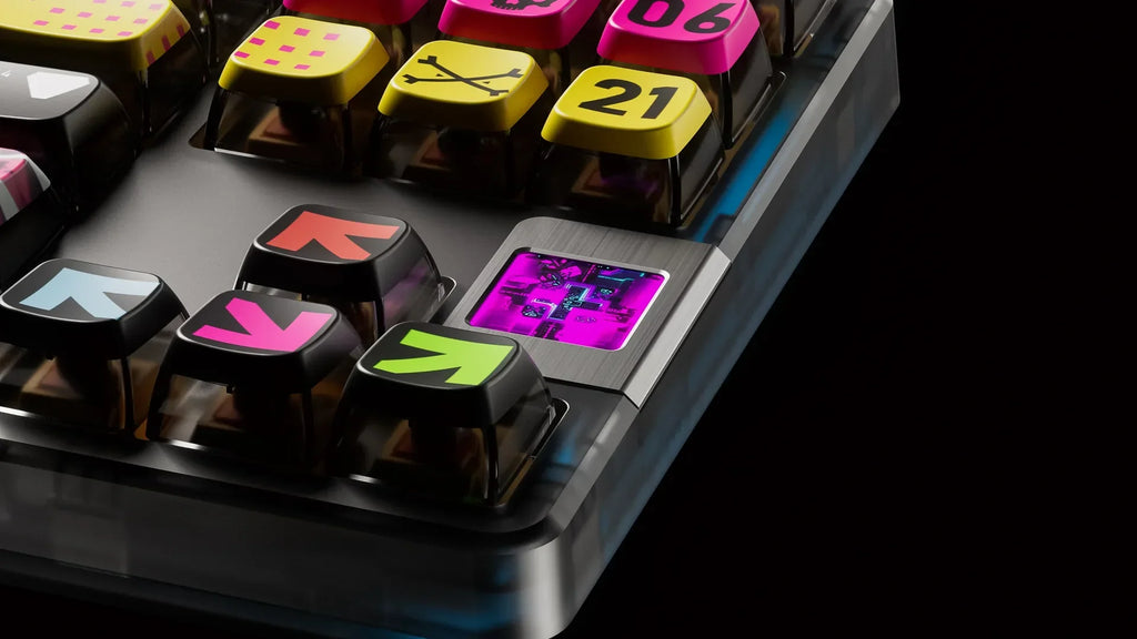 QwertyKey80 War – vezeték nélküli mechanikus gamer billentyűzet kijelzővel, hot-swap, Full RGB, QMK/VIA, gasket mount