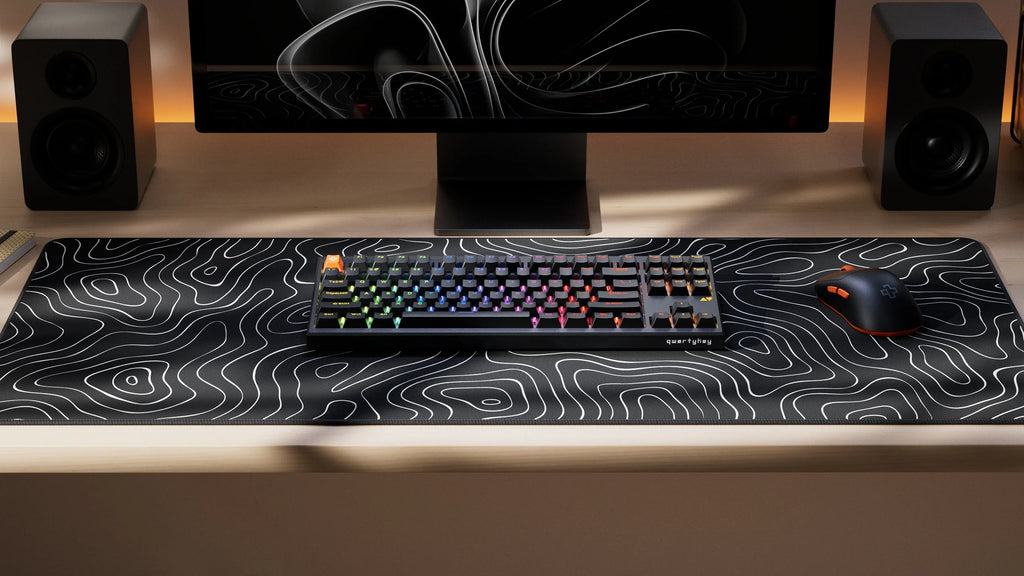 QwertyKey H87 Pro V2 fekete – vezeték nélküli mechanikus gamer billentyűzet, hot-swap, gasket, Full RGB