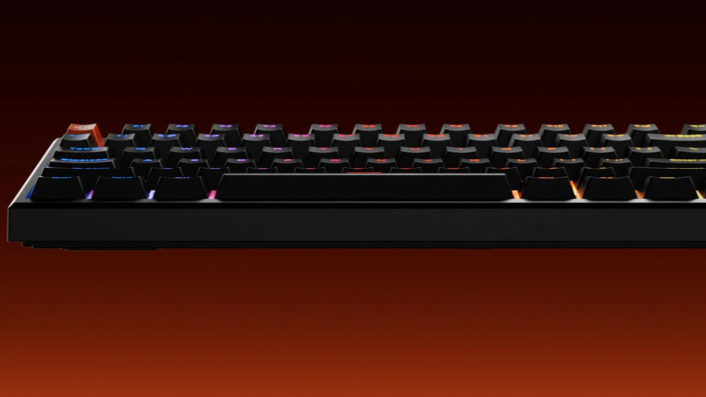 QwertyKey H87 Pro V2 fekete – vezeték nélküli mechanikus gamer billentyűzet, hot-swap, gasket, Full RGB