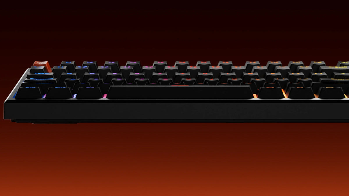QwertyKey H87 Pro V2 fekete – vezeték nélküli mechanikus gamer billentyűzet, hot-swap, gasket, Full RGB