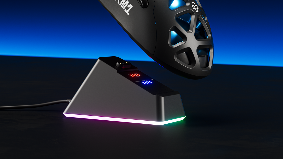 QwertyKey QKM1 vezeték nélküli Bluetooth egér töltődokkal, fekete