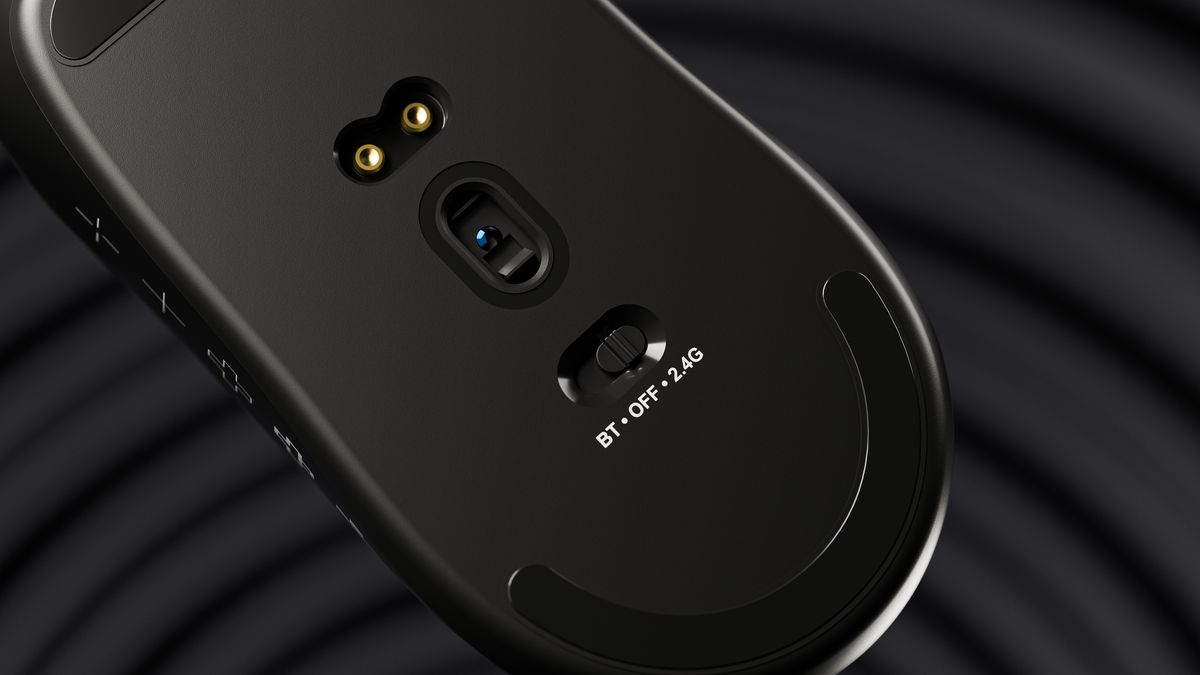 QwertyKey QKM1 vezeték nélküli Bluetooth egér töltődokkal, fekete