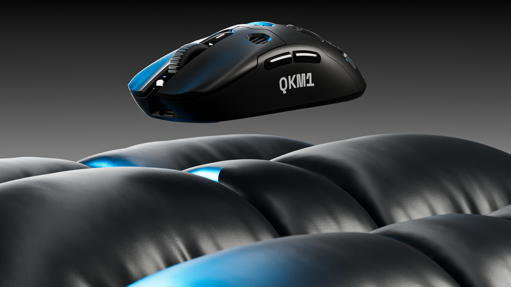QwertyKey QKM1 vezeték nélküli Bluetooth egér töltődokkal, fekete