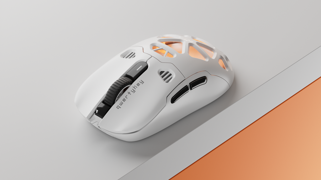 QwertyKey QKM1 vezeték nélküli Bluetooth egér töltődokkal, fehér
