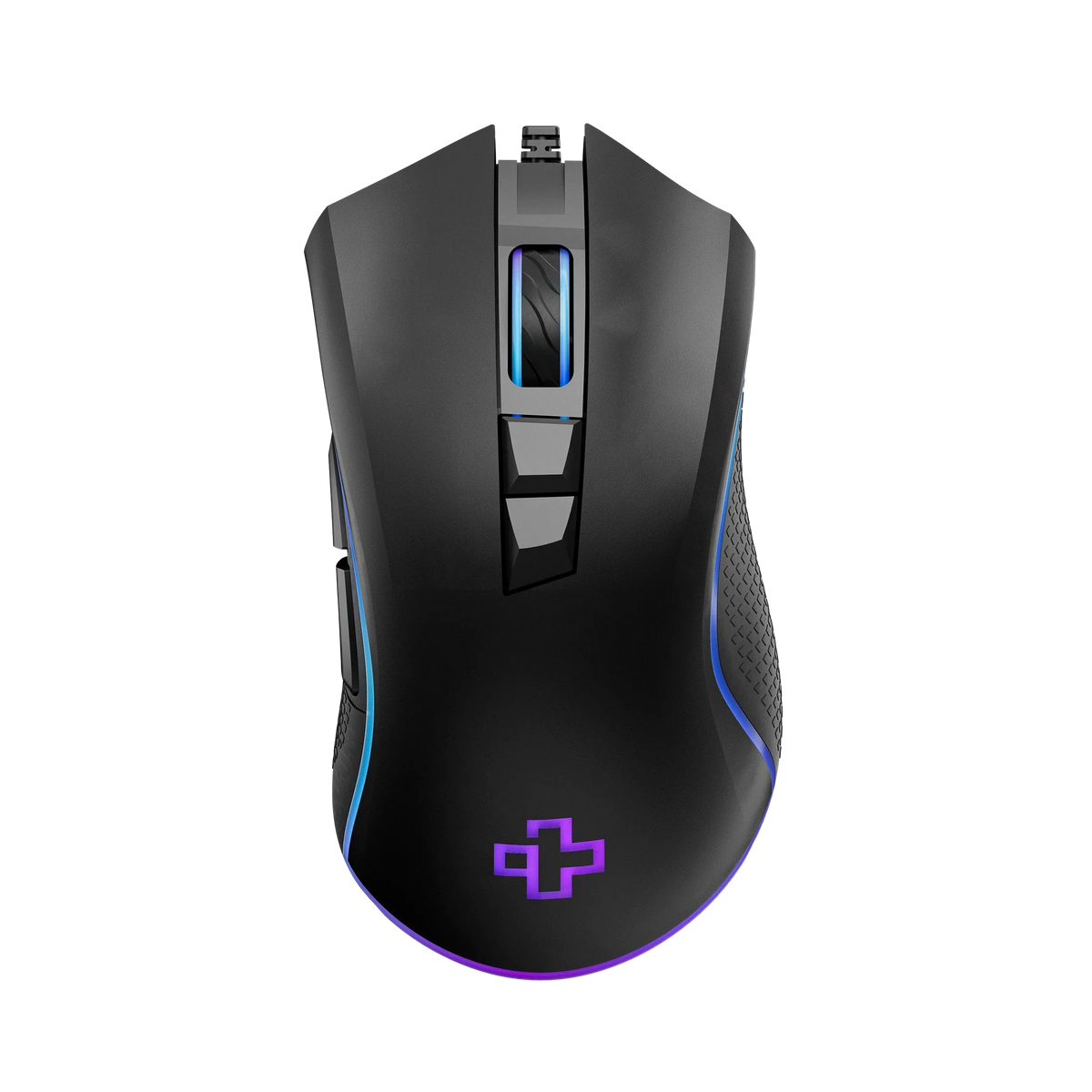 QwertyKey Forge Black RGB gamer egér, 12 000 DPI, szoftverrel