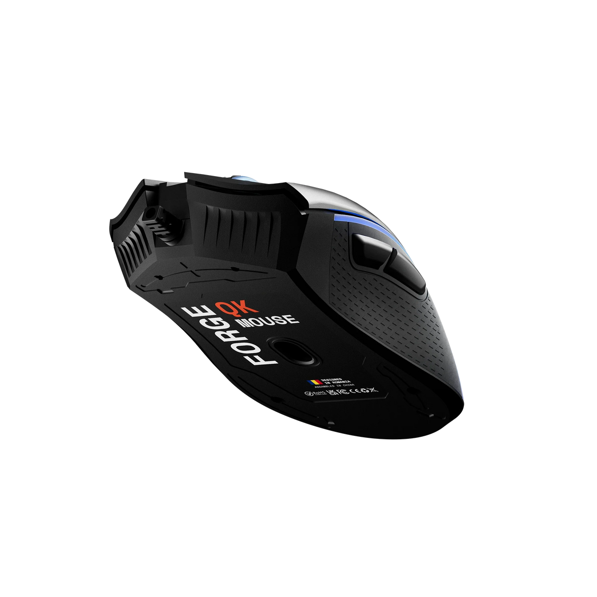 QwertyKey Forge Black RGB gamer egér, 12 000 DPI, szoftverrel