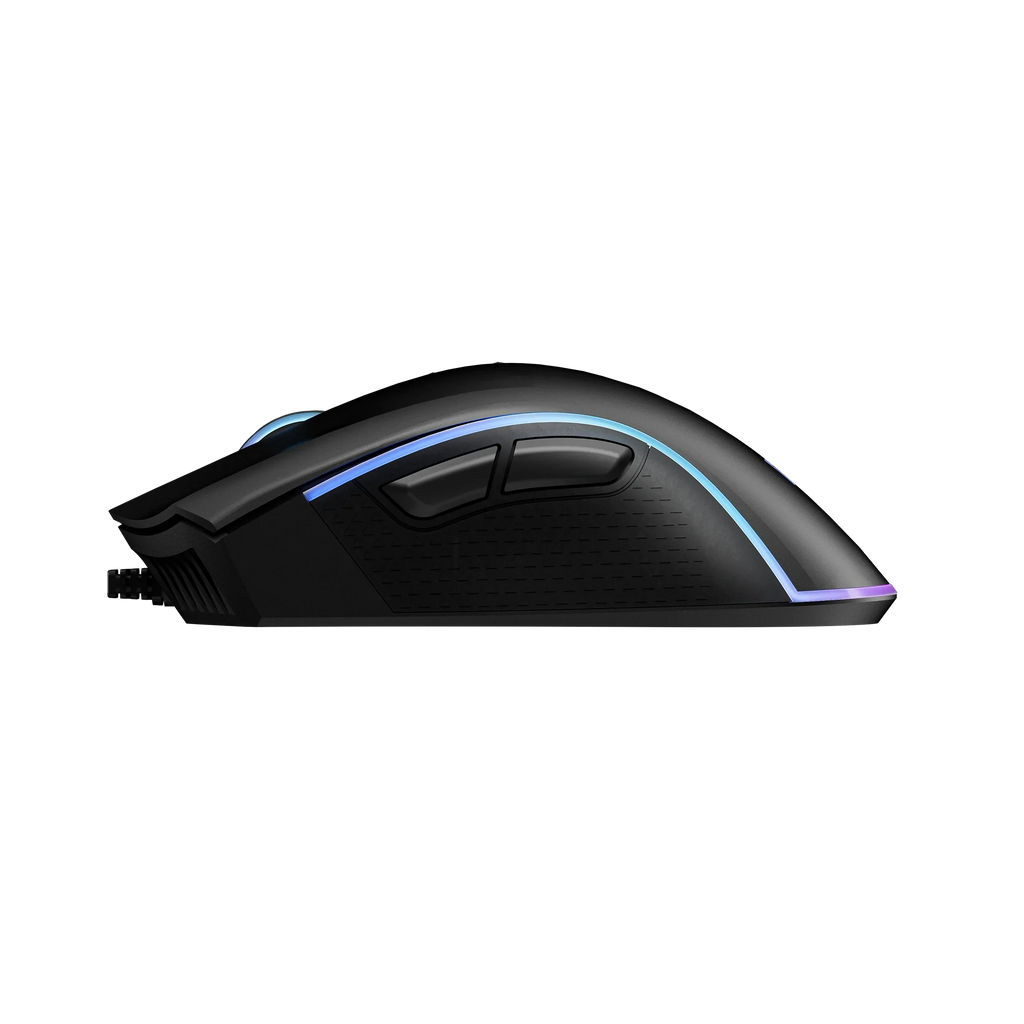 QwertyKey Forge Black RGB gamer egér, 12 000 DPI, szoftverrel