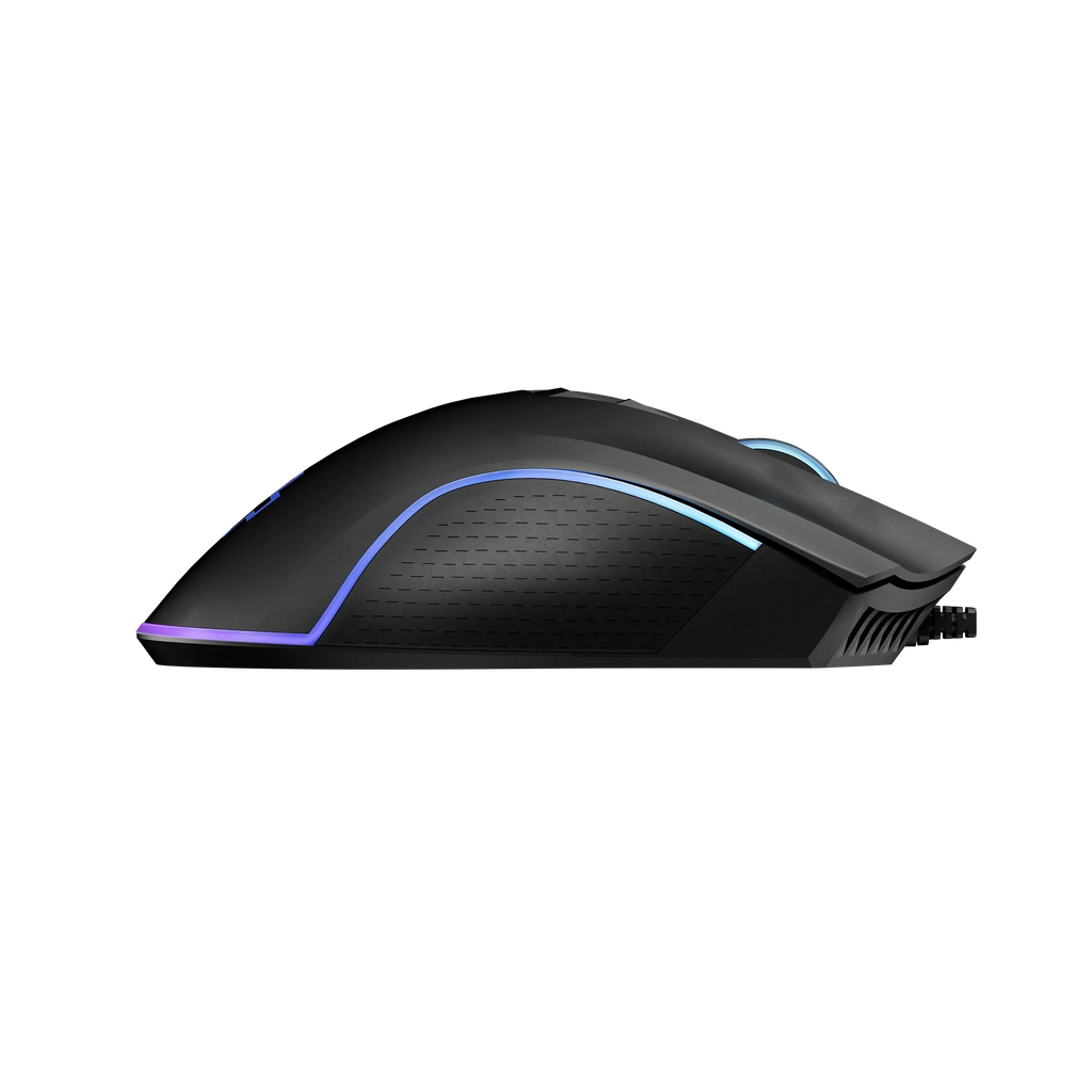 QwertyKey Forge Black RGB gamer egér, 12 000 DPI, szoftverrel