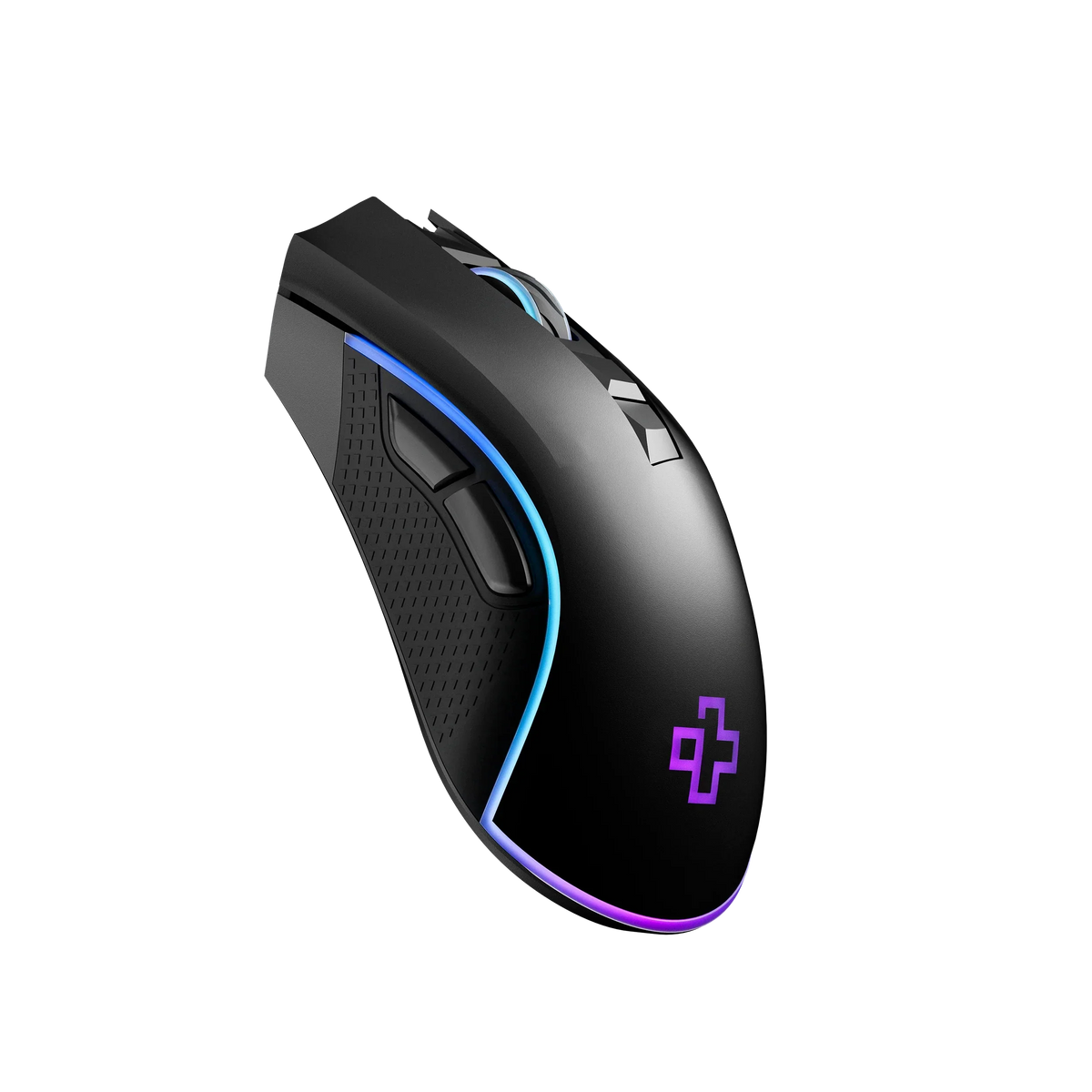 QwertyKey Forge Black RGB gamer egér, 12 000 DPI, szoftverrel